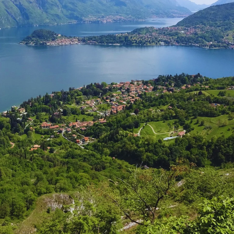 view of Bellagio and Griante from the San Martino Church