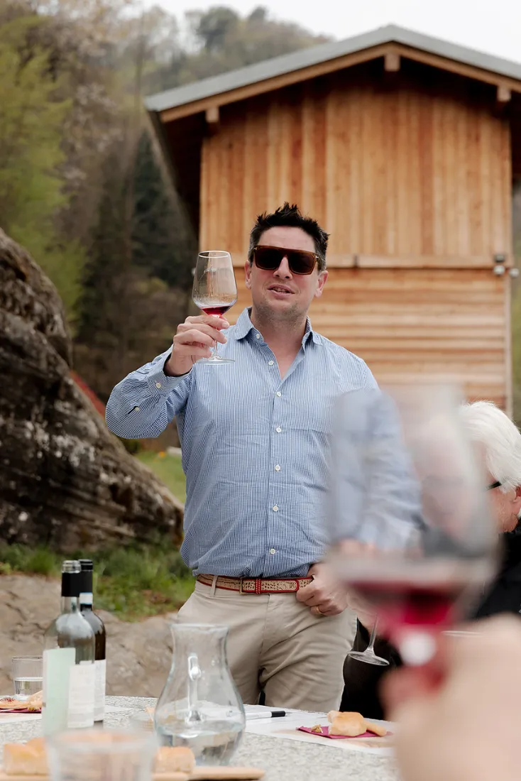 Dominic during a wine tasting experience at Baita TreeB Bellagio